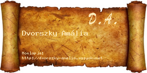 Dvorszky Amália névjegykártya